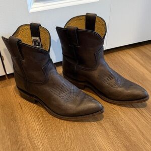 Frye Dark Brown Ankle Boots